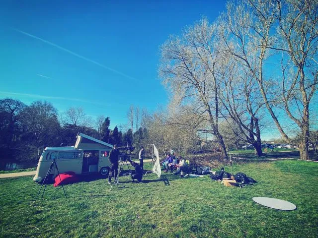 Last day of filming for @the_collector_film . All outside in the lovely April weather.